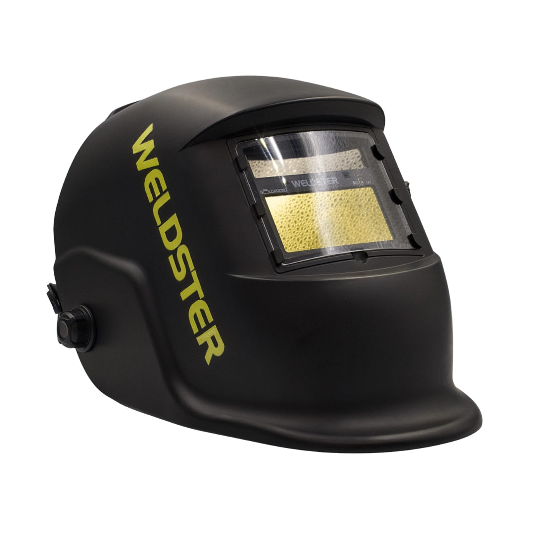 Careta de Soldar Automática Electrónica Black Weldster Goldarized DIN 9-13 | Máscara Fotosensible Auto Oscurecible para MIG TIG Electrodo y Plasma