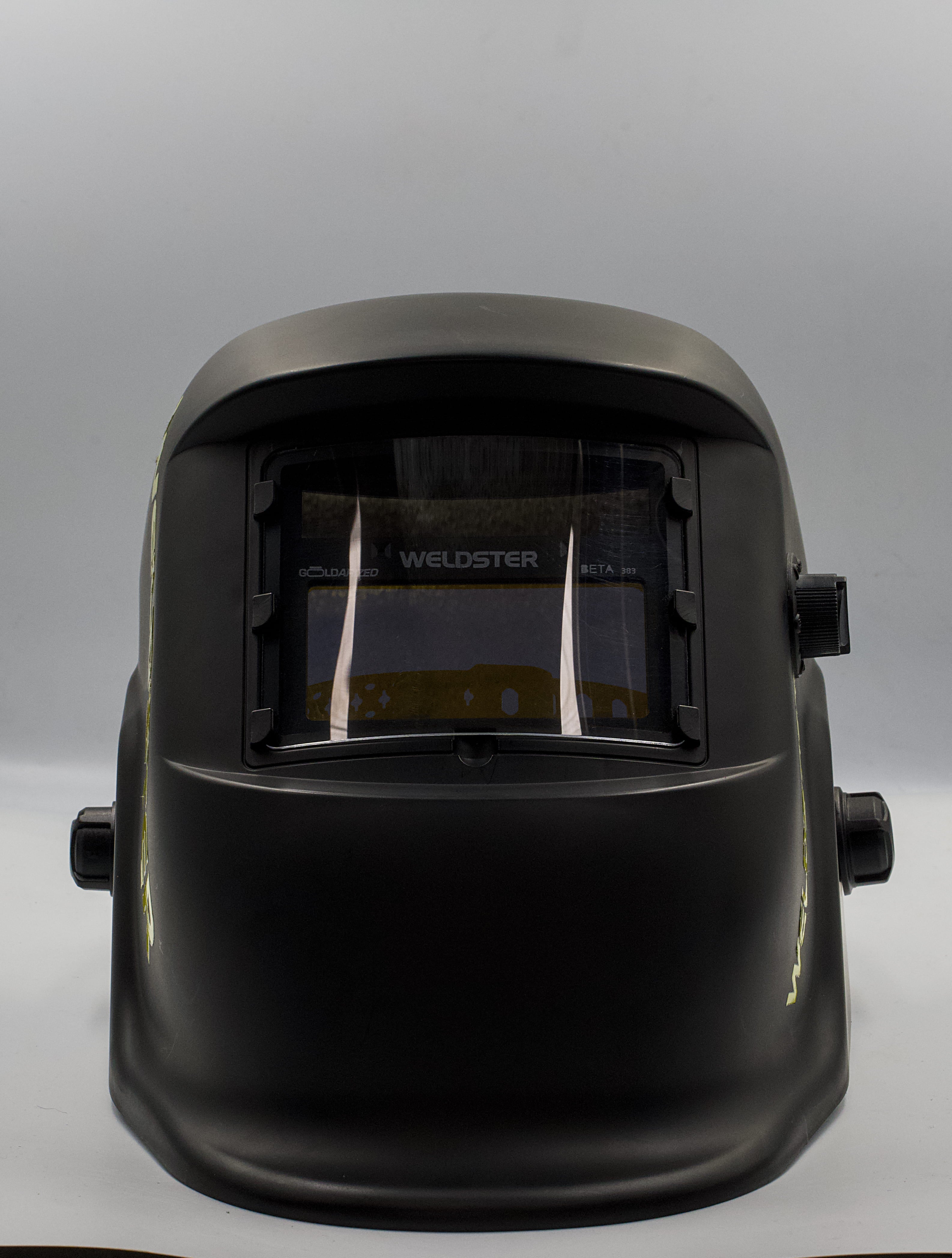 Careta de Soldar Automática Electrónica Black Weldster Goldarized DIN 9-13 | Máscara Fotosensible Auto Oscurecible para MIG TIG Electrodo y Plasma