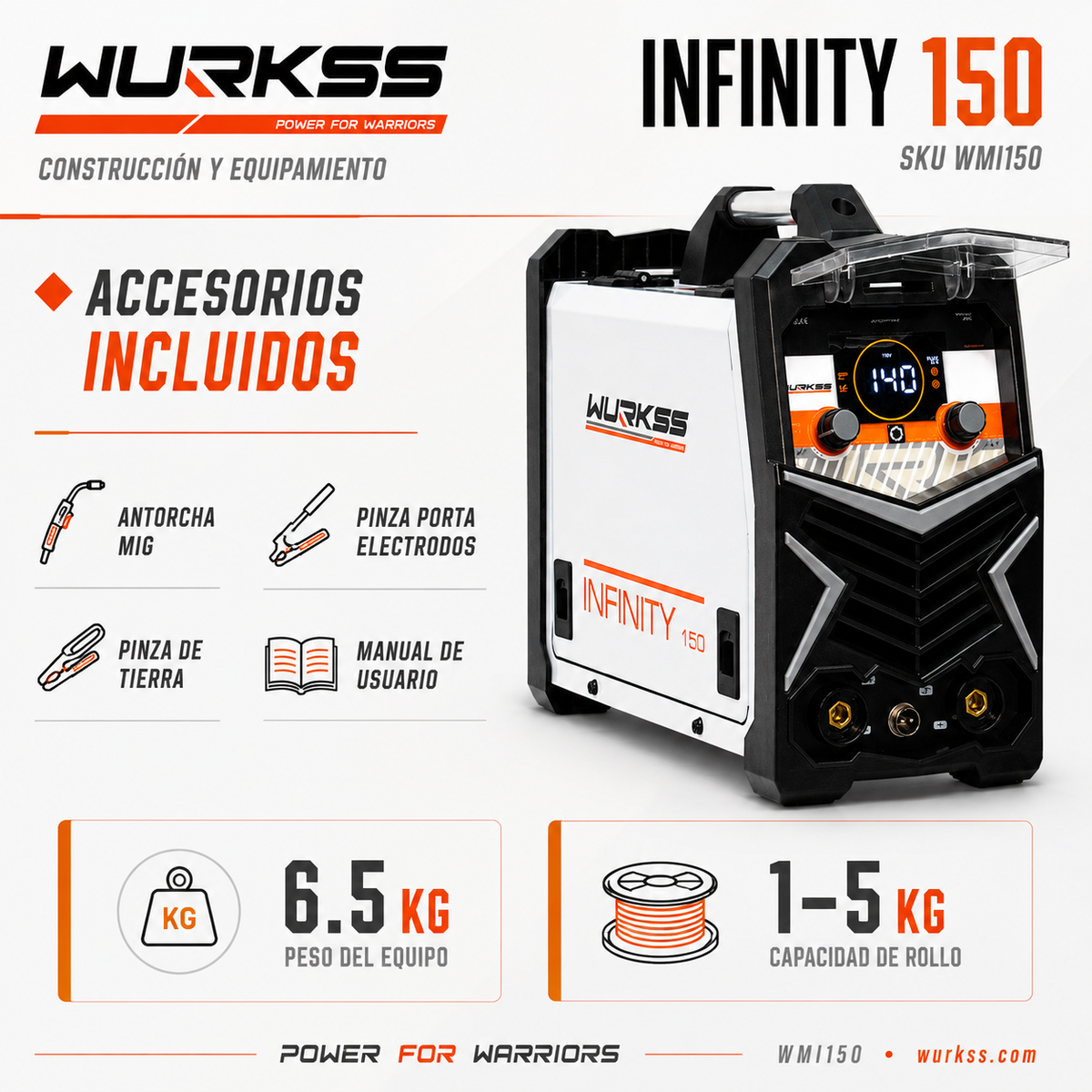 Soldadora Multiproceso WURKSS Infinity 150