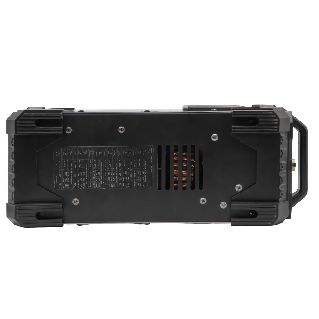 Base HELIOS Blade 2050 con etiqueta de especificaciones técnicas