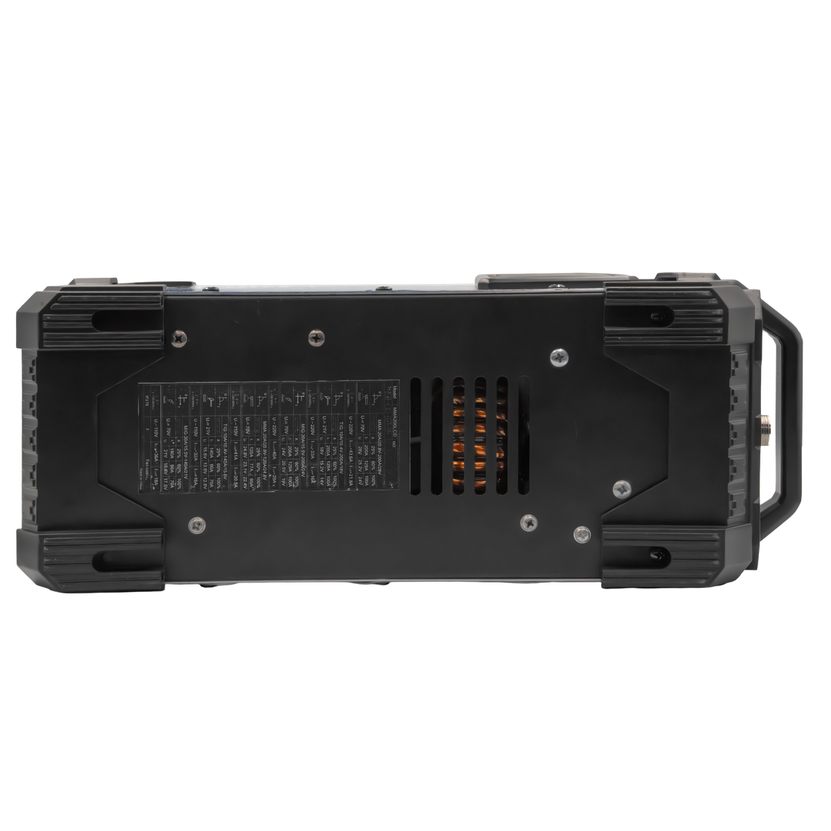 Base HELIOS Blade 2050 con etiqueta de especificaciones técnicas